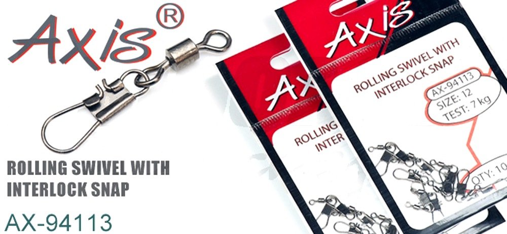    Axis AX-94113 Rolling Swivel w/ Interlock Snap #8