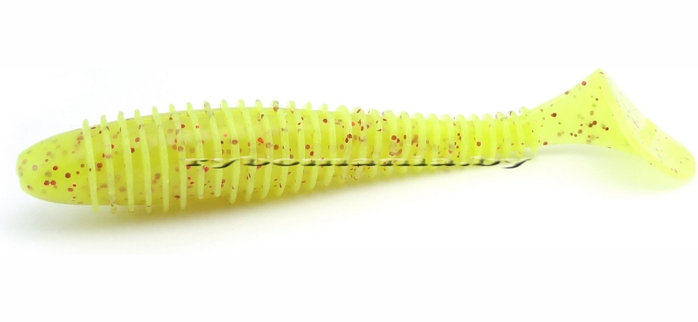  Keitech Swing Impact FAT 3.8" #PAL01S Chartreuse Red Flake