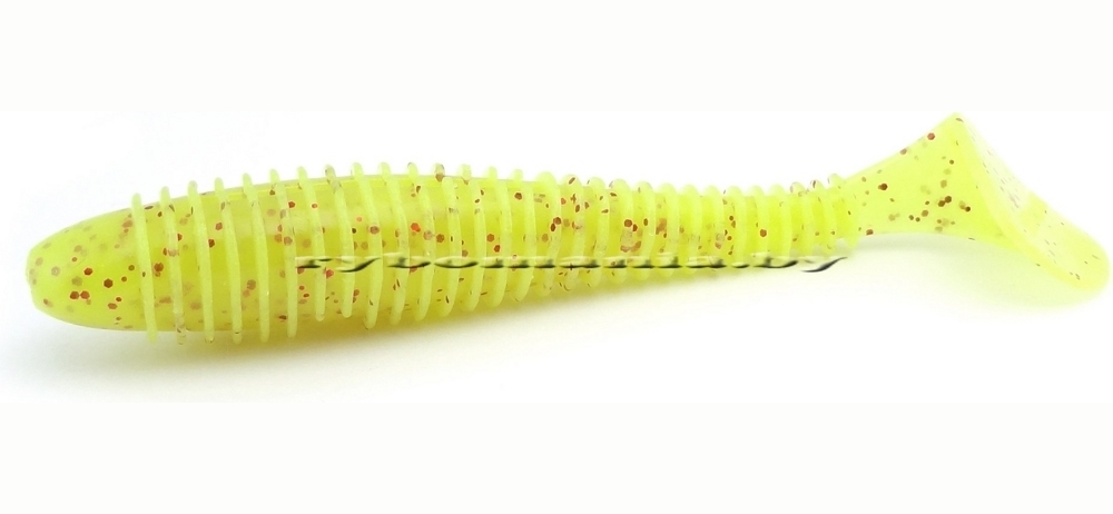  Keitech Swing Impact FAT 4.8" #PAL01S Chartreuse Red Flake