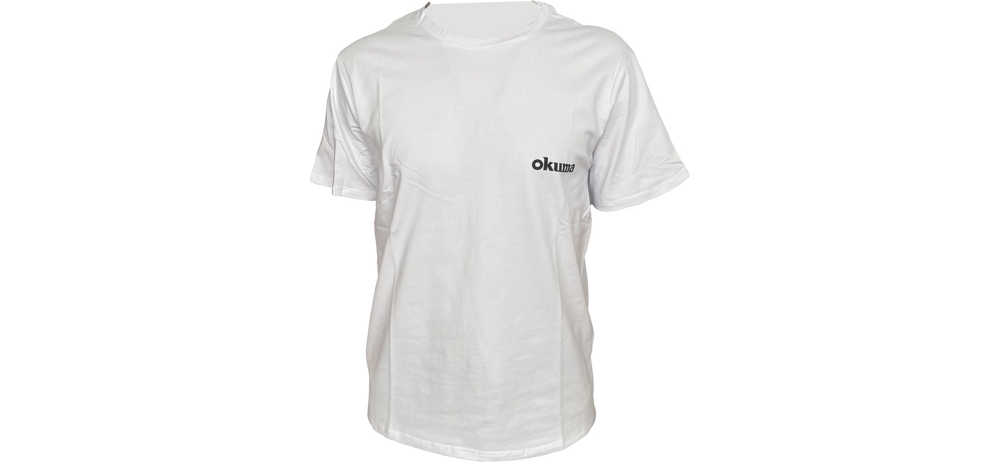  Okuma white motif cotton short sleeve shirt Size: M