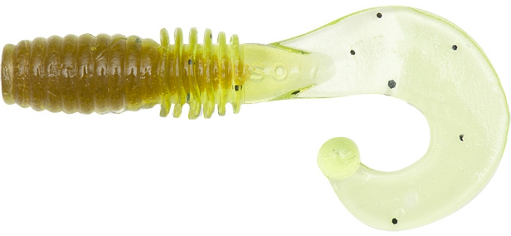  Megabass Rocky Fry 1.5" P Curly Tail #Water Melon Clear