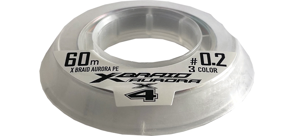  YGK X-Braid Aurora WAKASAGI PE X4 60m #0.2/0.074mm 4Lb/1.8kg